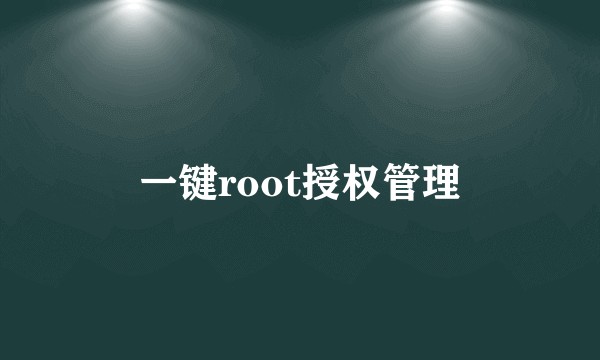 一键root授权管理