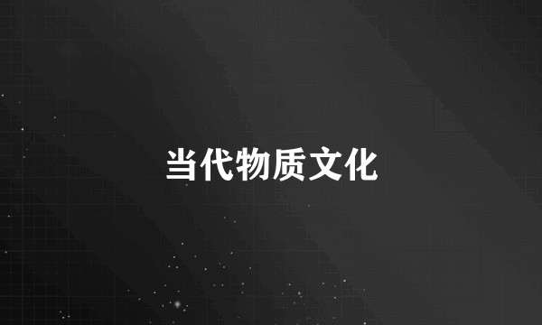 当代物质文化