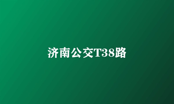 济南公交T38路