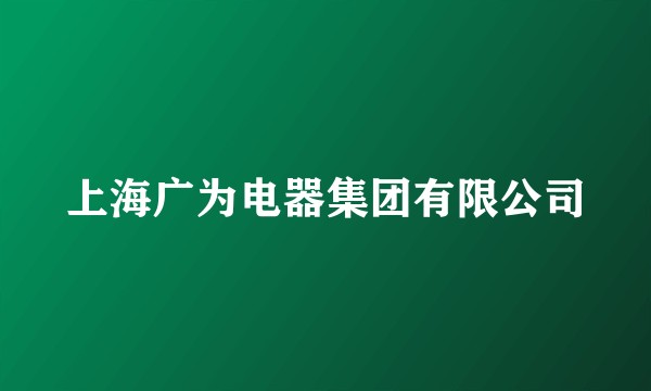 上海广为电器集团有限公司