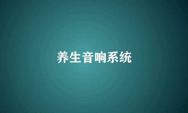 养生音响系统