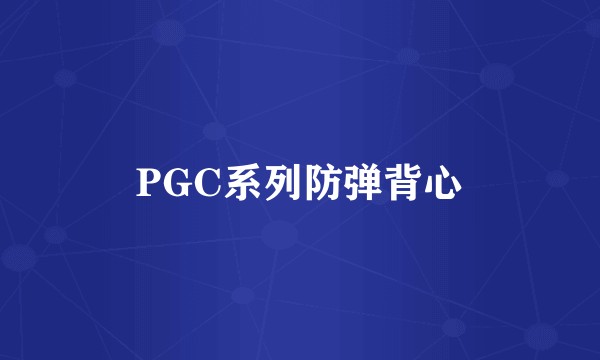 PGC系列防弹背心