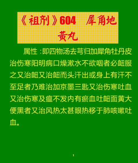 犀角地黄丸