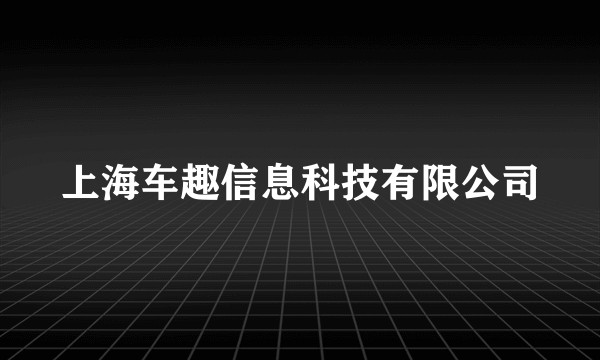 上海车趣信息科技有限公司