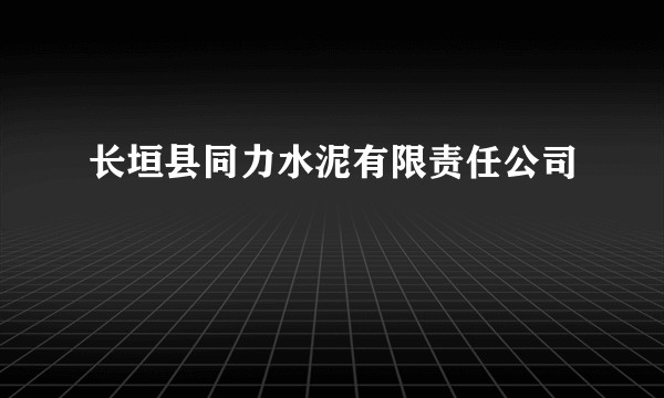 长垣县同力水泥有限责任公司