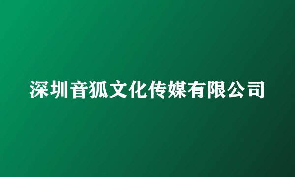 深圳音狐文化传媒有限公司