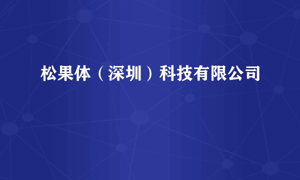 松果体(深圳)科技有限公司