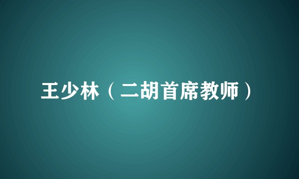王少林（二胡首席教师）