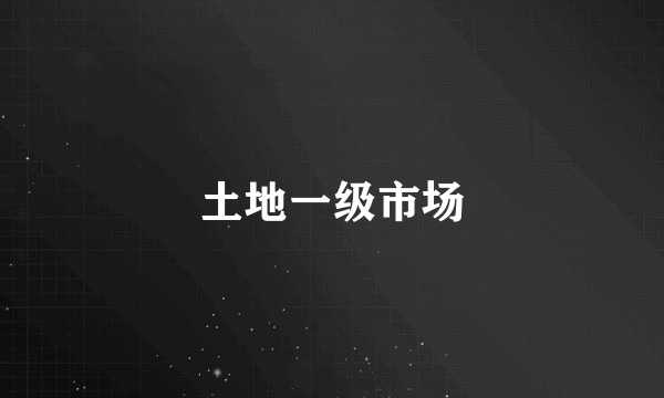 土地一级市场