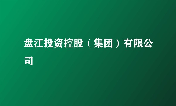 盘江投资控股（集团）有限公司