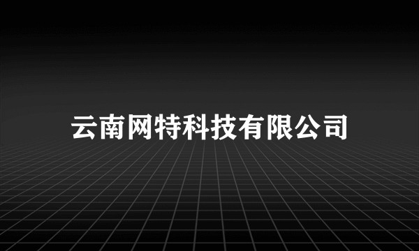 云南网特科技有限公司
