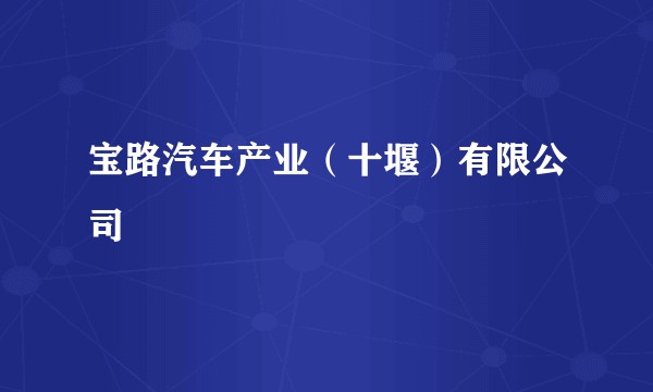 宝路汽车产业(十堰)有限公司