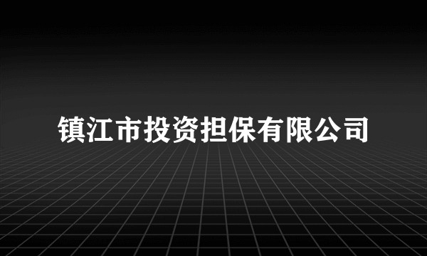 镇江市投资担保有限公司