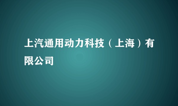 上汽通用动力科技（上海）有限公司