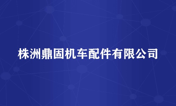 株洲鼎固机车配件有限公司