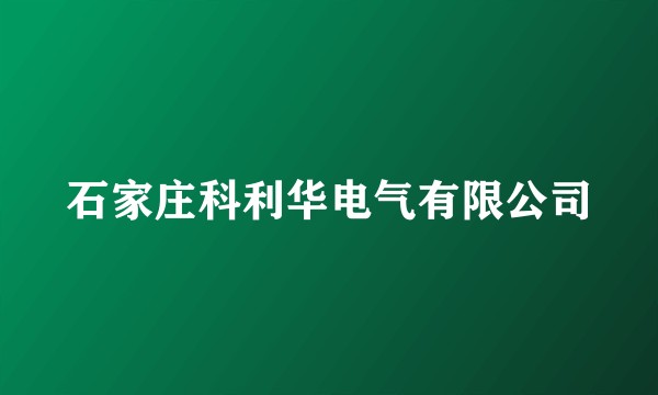石家庄科利华电气有限公司
