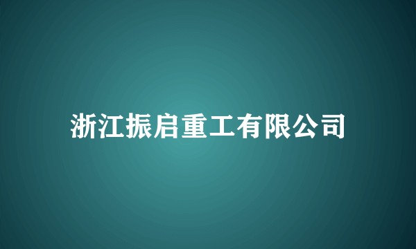 浙江振启重工有限公司