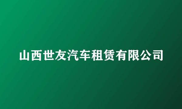 山西世友汽车租赁有限公司