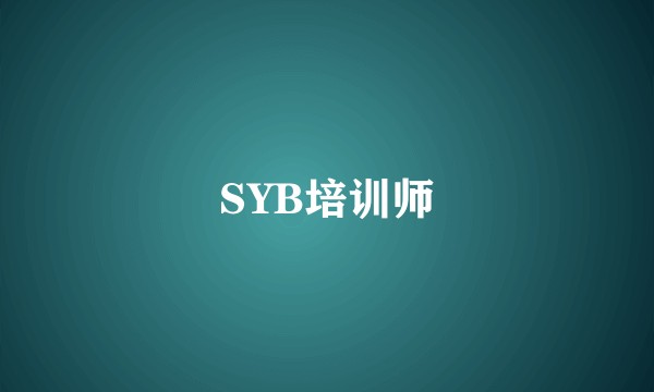 SYB培训师