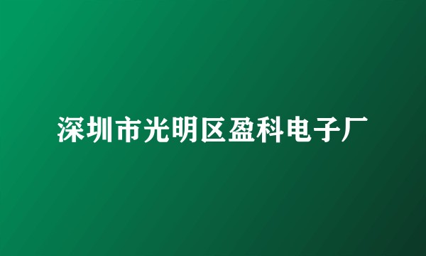 深圳市光明区盈科电子厂