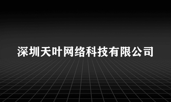 深圳天叶网络科技有限公司