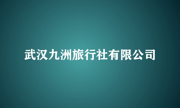 武汉九洲旅行社有限公司