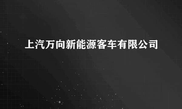 上汽万向新能源客车有限公司
