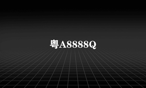 粤A8888Q