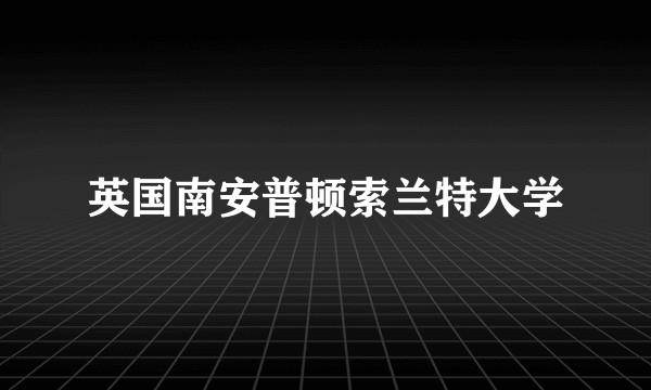 英国南安普顿索兰特大学