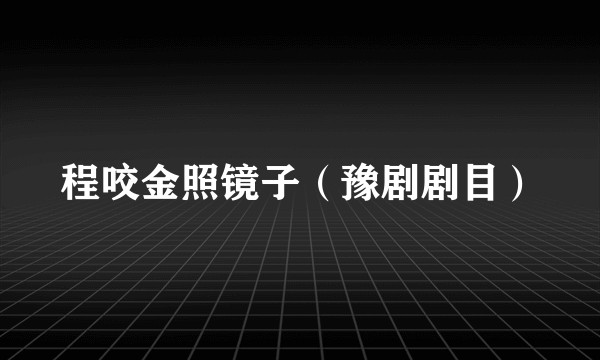 程咬金照镜子（豫剧剧目）