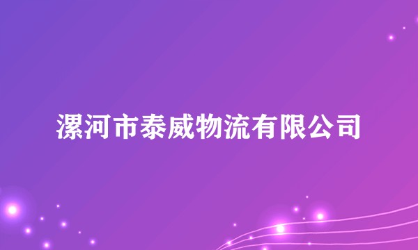 漯河市泰威物流有限公司