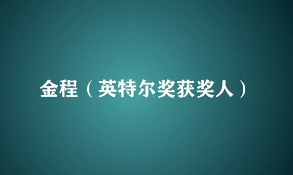 金程（英特尔奖获奖人）