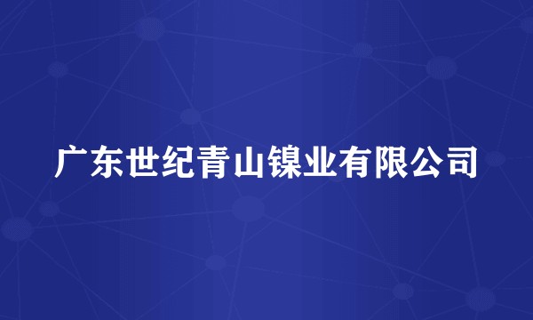 广东世纪青山镍业有限公司