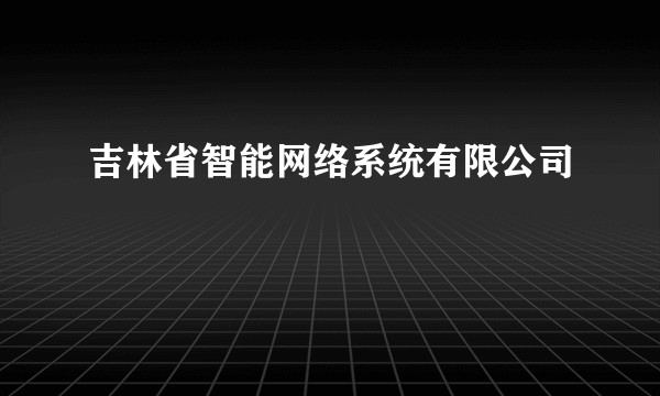 吉林省智能网络系统有限公司
