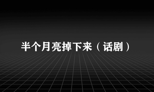 半个月亮掉下来（话剧）
