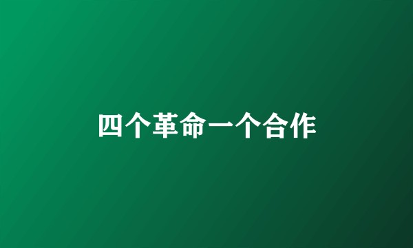 四个革命一个合作