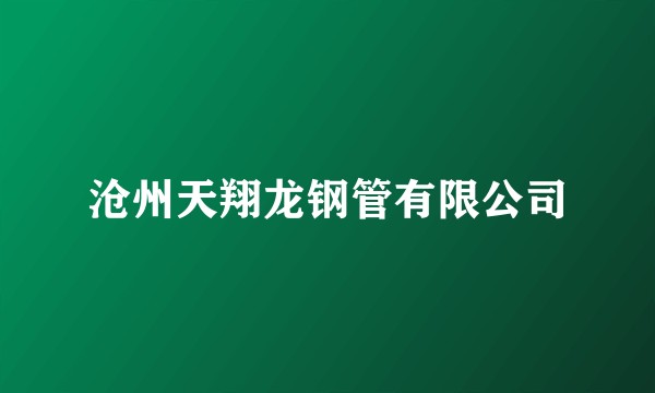 沧州天翔龙钢管有限公司