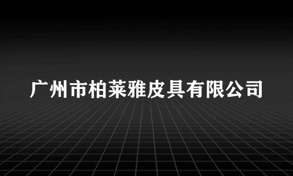广州市柏莱雅皮具有限公司