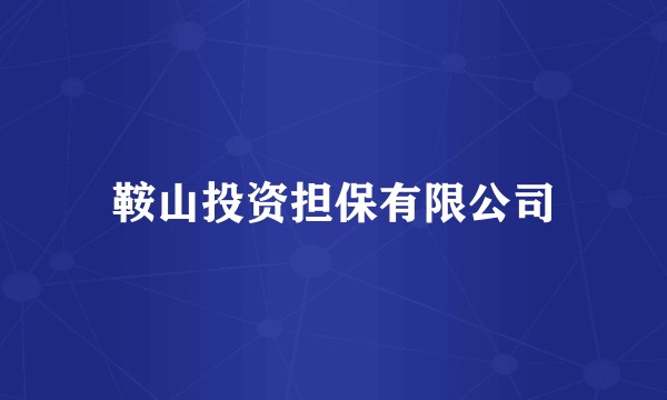 鞍山投资担保有限公司