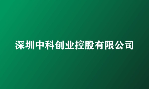 深圳中科创业控股有限公司