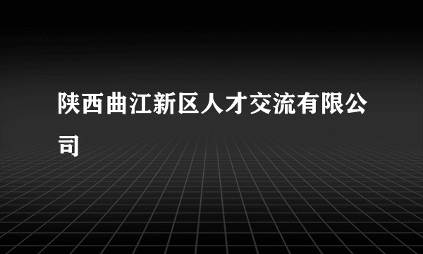 陕西曲江新区人才交流有限公司