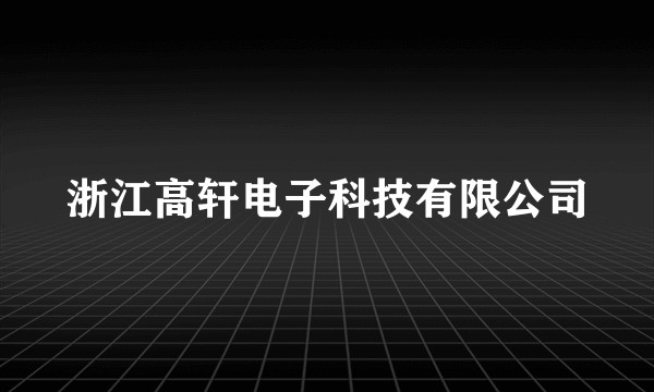 浙江高轩电子科技有限公司