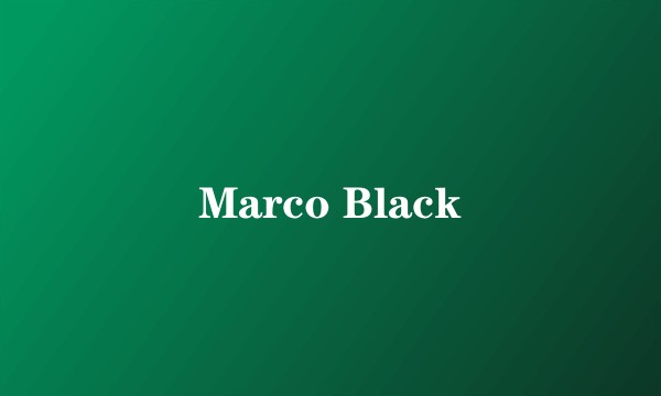 Marco Black
