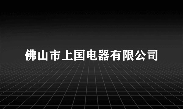 佛山市上国电器有限公司