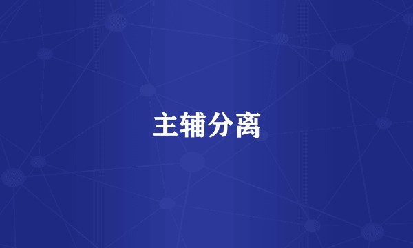 主辅分离