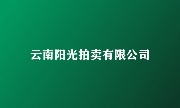 云南阳光拍卖有限公司