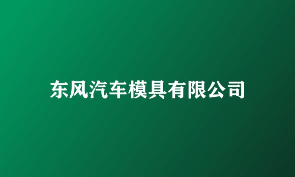 东风汽车模具有限公司