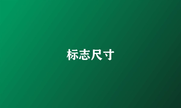 标志尺寸