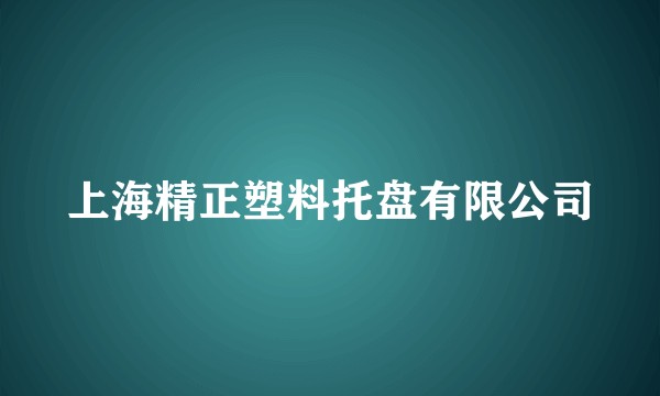 上海精正塑料托盘有限公司