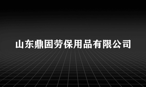 山东鼎固劳保用品有限公司